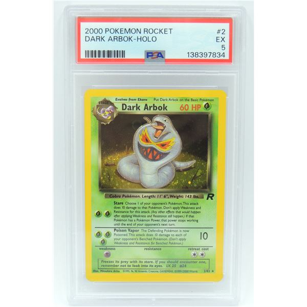 #43 PSA 5 2000 Pokémon Rocket Dark Arbok Holo #2