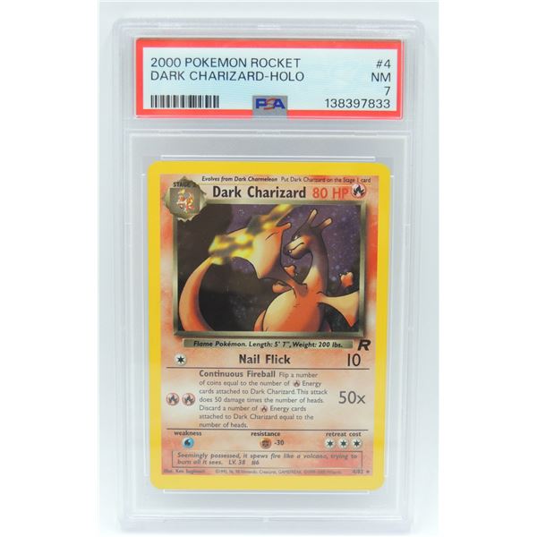 #44 PSA 7 Pokémon Rocket Dark Charizard Holo #4