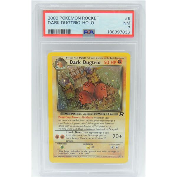 #45 PSA 7 2000 Pokémon Rocket Dark Dugtrio Holo #6
