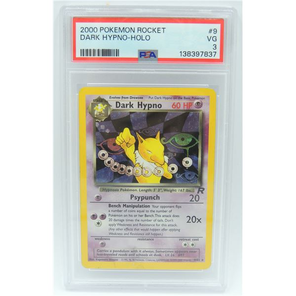 #47 PSA 3 2000 Pokémon Rocket Dark Hypno Holo #9