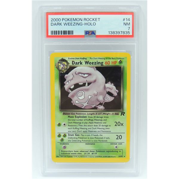 #49 PSA 7 Pokémon Rocket Dark Weezing Holo #14