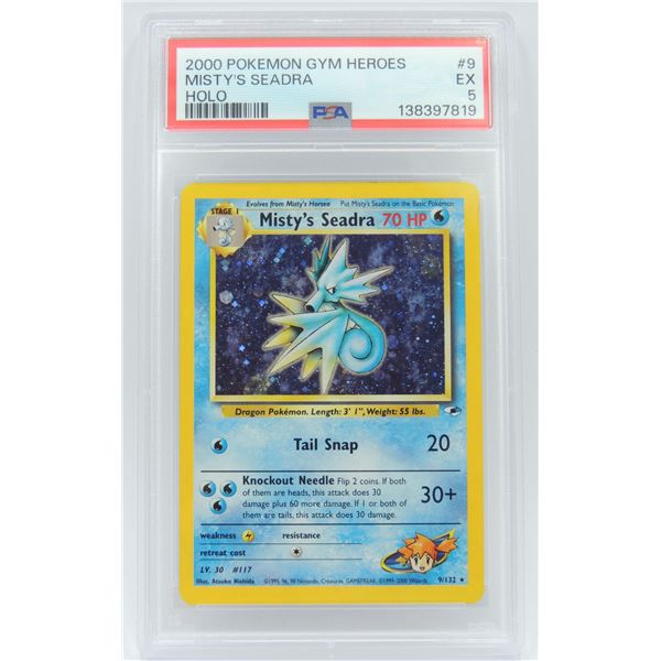 #57 PSA 5 Pokémon Gym Heroes Misty's Seadra #9