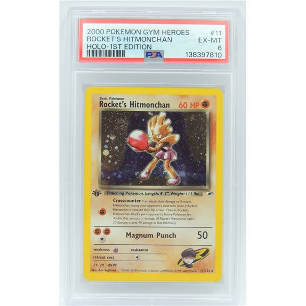 #59 PSA 6 Pokémon Gym Heroes Rocket's Hitmonchan