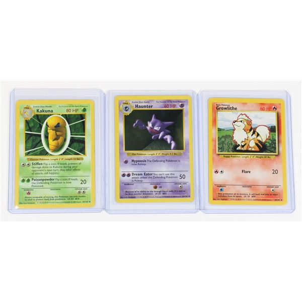 #81 Pokémon Lot 1999 Haunter Kakuna Growlithe