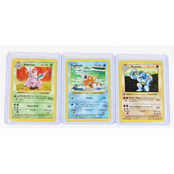#83 Pokémon Lot 1999 Magikarp Machoke Nidorino