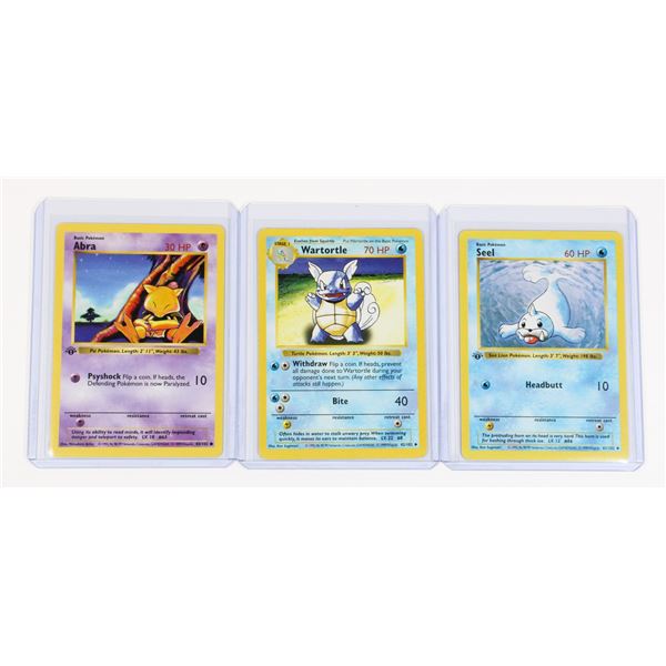 #85 Pokémon Lot 1999 Seel Wartortle Abra