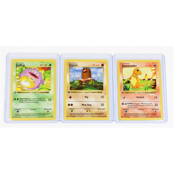 #87 Pokémon Lot 1999 Koffing Charmander Diglett