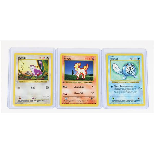 #91 Pokémon Lot 1999 Poliwag Ponyta Rattata