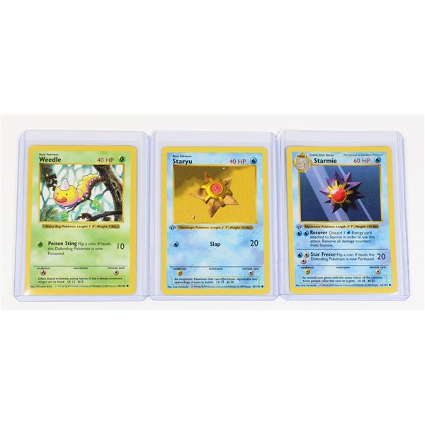 #93 Pokémon Lot 1999 Weedle Starmie Staryu