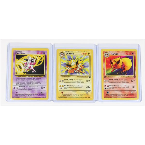 #105 Pokémon Lot 1999 Flareon Jolteon Mr. Mime