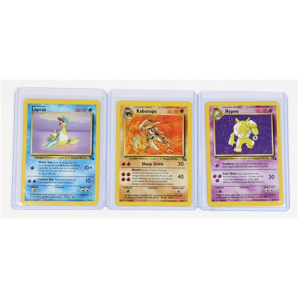#120 Pokémon Fossil Hypno Kabutops Lapras