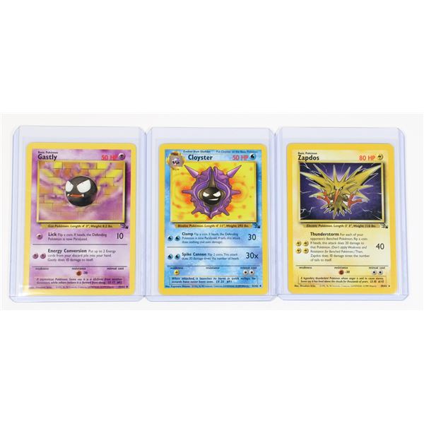 #122 Pokémon Fossil 1999 Zapdos Cloyster Gastly