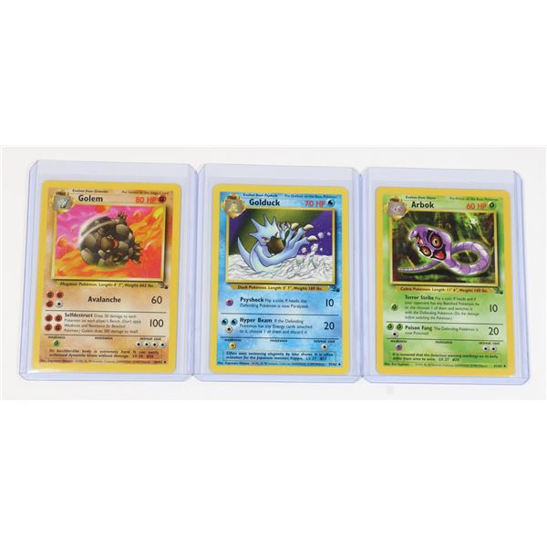 #123 Pokémon Fossil 1999 Arbok Golduck Golem