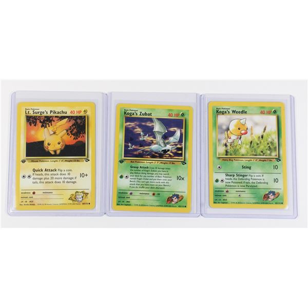 #171 Koga's Weedle Zubat Lt. Surge's Pikachu