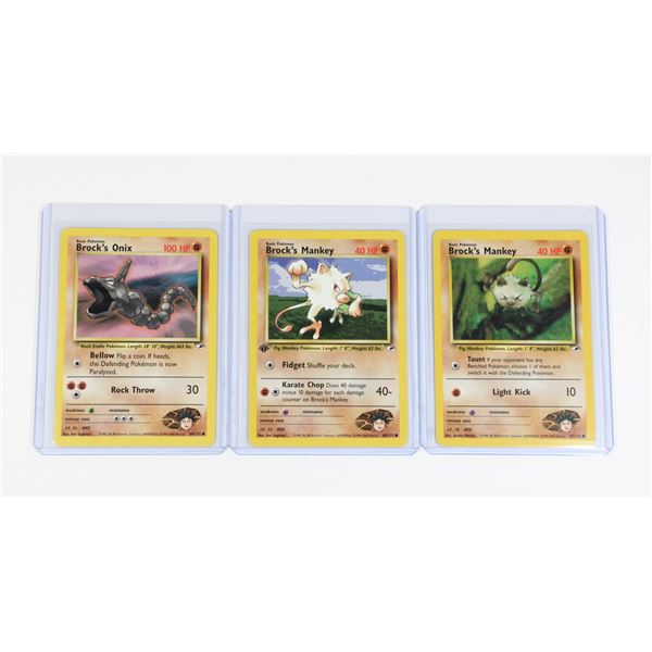 #197 Pokémon Brock's Mankey X2 Brock's Onix