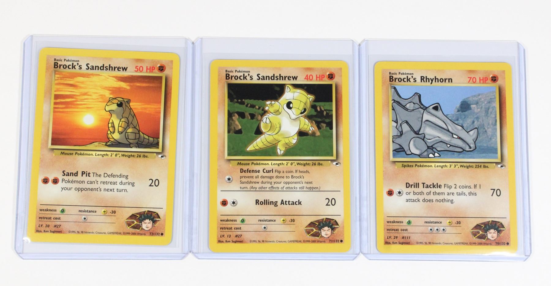 198 Pokmon Brock's Rhyhorn Brock's Sandshrew X2 198 Pokmon Brock's Rhyhorn Brock's Sandshrew X2