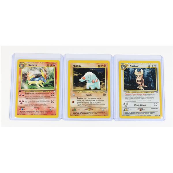 #220 Pokémon Neo Genesis Noctowl Phanpy Quilava
