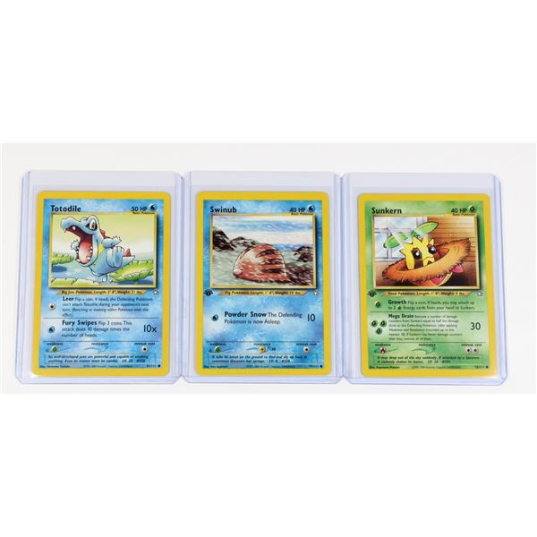#229 Pokémon Neo Genesis Sunkern Swinub Totodile