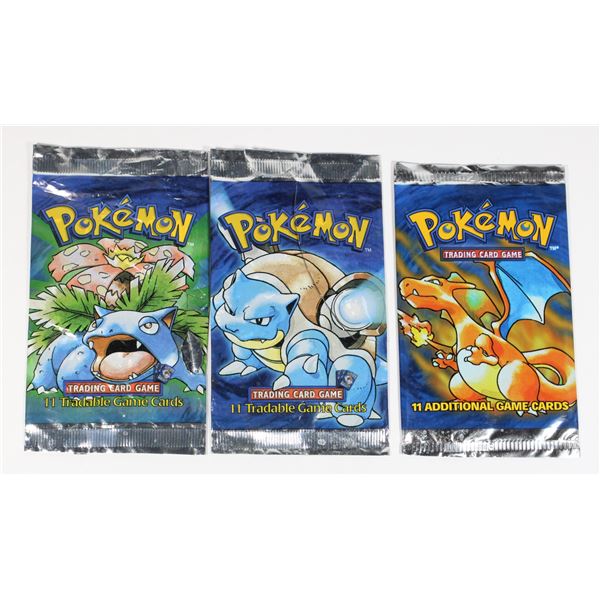 #267 Lot of 3 1999 Pokémon Opened Packages