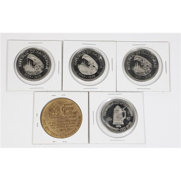 Lot of assorted tokens including: