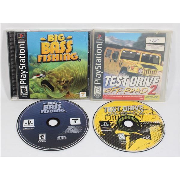 PS1 - BIG BASS FISHING & TEST DRIVE OFF-ROAD 2