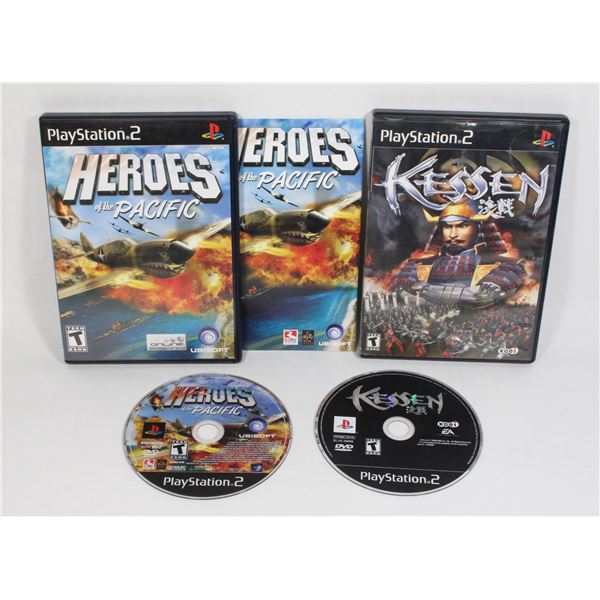 PAIR OF PS3 GAMES KESSEN & HEROES OF THE PACIFIC
