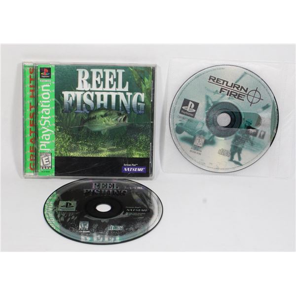 PS1 GAMES RETURN FIRE & REEL FISHING