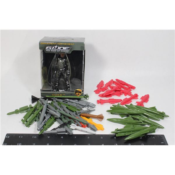 G.I. JOE LOT 45 MISSILES BOMBS ACCESSORIES,
