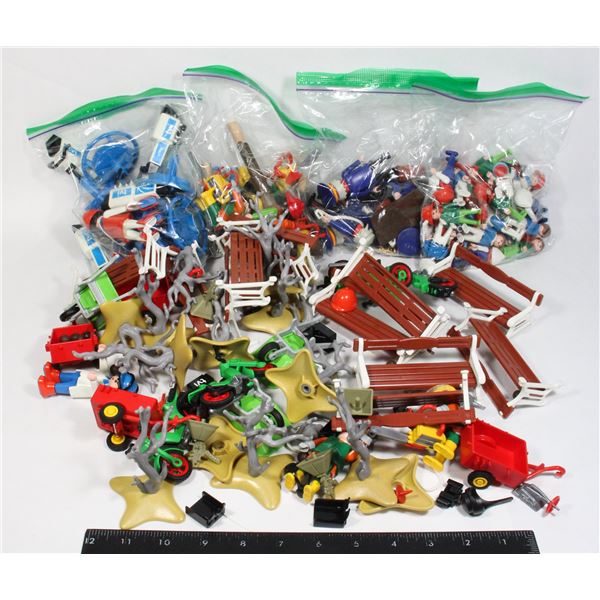 LARGE LOT OF PLAYMOBIL TOYS AND PIECES INCLUDES