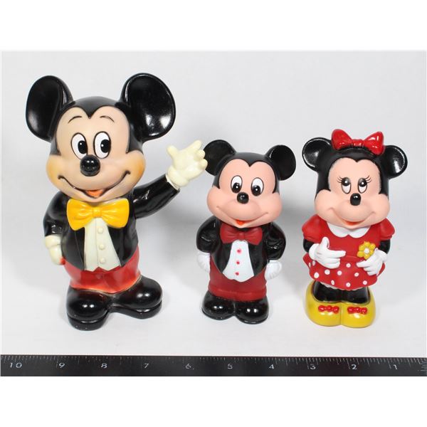 1986 MICKEY & MINNIE MOUSE TOY SET PAIR, AND