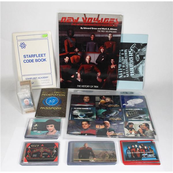 COLLECTION OF STAR TREK ITEMS - BOOKS, CARDS, MORE