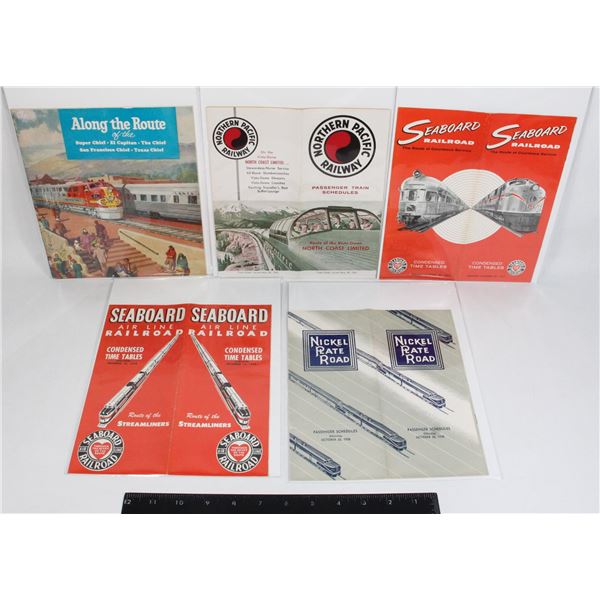 MIXED LOT OF VINTAGE TRAIN MAPS/ TIMETABLES