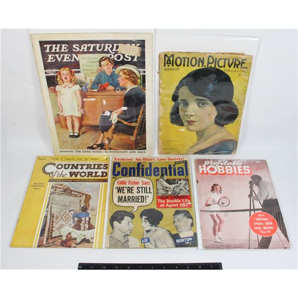 BUNDLE OF VINTAGE PULP MAGAZINES INCLUDING: