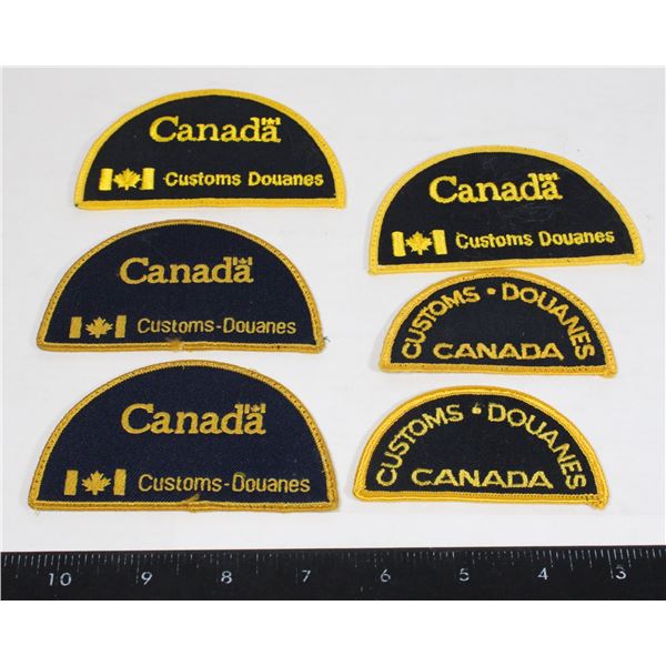 LOT OF CANADA CUSTOMS INSIGNIA PATCHES INCLUDING