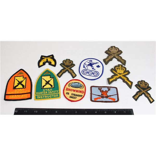 LOT OF ASSORTED SHOOTING RIFLES DESIGN PATCHES
