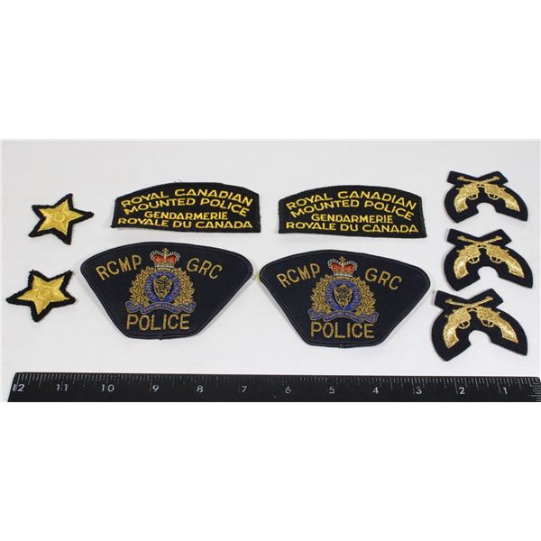 LOT OF RCMP INSIGNIA PATCHES INCLUDING RCMP GRC