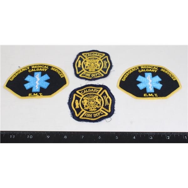 2 ALBERTA CALGARY FIRE DEPARTMENT PATCH CRESTS