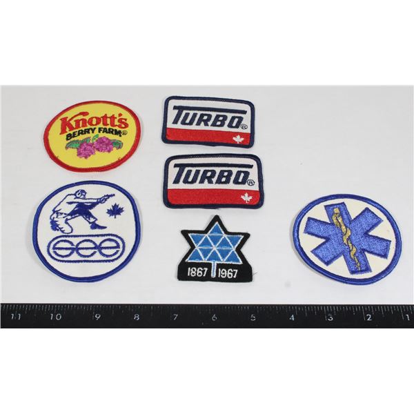 ASSORTED PATCHES INCLUDING 1990'S KNOTT'S BERRY