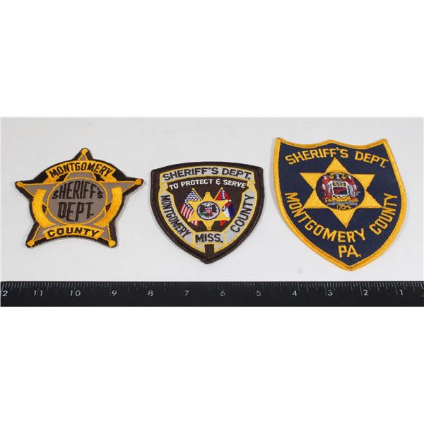 LOT OF 3 MONTGOMERY COUNTY SHERIFFS DEPARTMENT