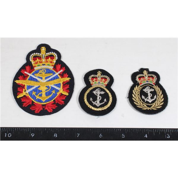 LOT OF 3 ROYAL CANADIAN NAVY AND CANADIAN FORCES