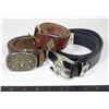 Image 1 : THREE VINTAGE BELTS WITH BUCKLES (INCLUDING LEVIS)