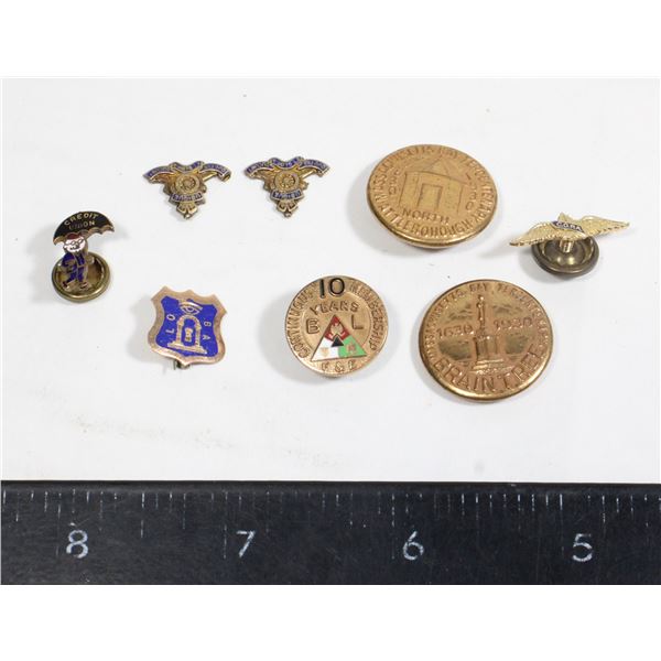 COLLECTION OF VINTAGE PINS INCLUDING: