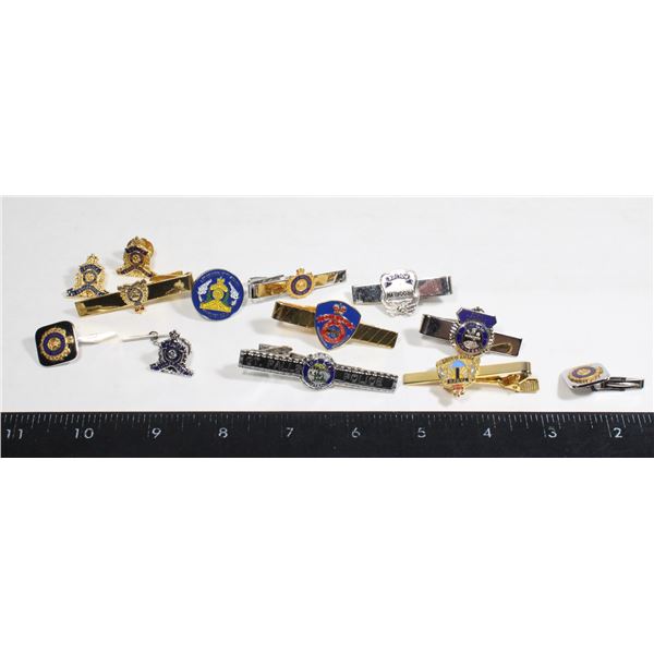 LARGE LOT OF LAW ENFORCEMENT TIE BARS, TIE