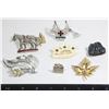 Image 1 : LARGE LOT OF VINTAGE BROOCHES INCLUDING