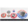 Image 1 : LOT OF VINTAGE PINS MOSTLY POLITICAL INCLUDING