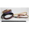 Image 1 : LOT OF HAND BEADED BELTS, 90S ERA