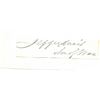 Image 1 : President of the Confederacy Jefferson Davis Signed Civil War Signature Cut