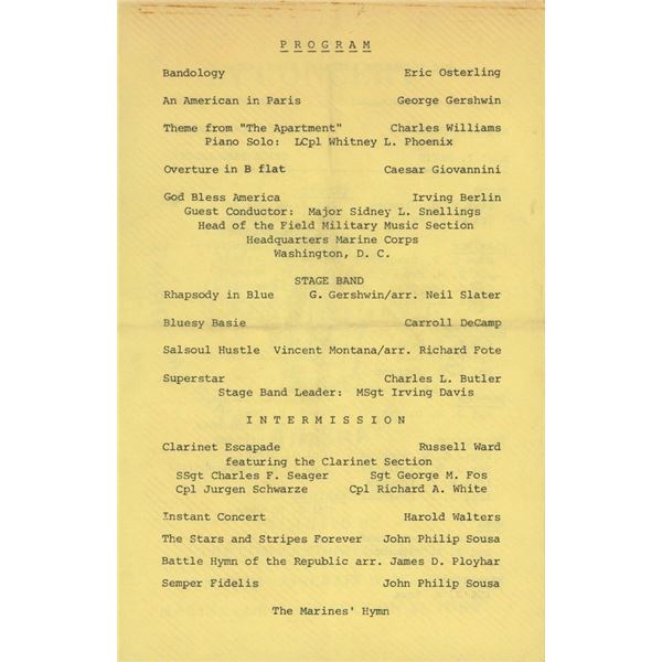USMC signed program