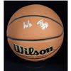 Image 3 : UCLA Bruins Tyger Campbell Johnny Juzang Signed Wilson NCAA Basketball JSA Auth
