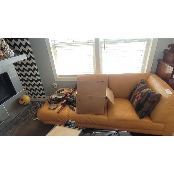 Leather Chaise C